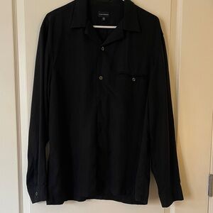 Club Monaco Black Casual Button Down Shirt